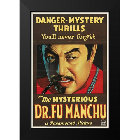 The Mysterious Doctor Fu Manchu Black Modern Wood Framed Art Print by Hollywood Photo Archive