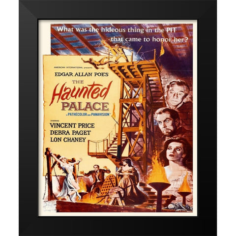 The Haunted Palace Black Modern Wood Framed Art Print by Hollywood Photo Archive