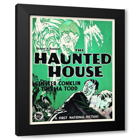 The Haunted House Black Modern Wood Framed Art Print by Hollywood Photo Archive