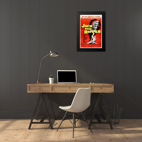 Jack The Ripper Black Modern Wood Framed Art Print by Hollywood Photo Archive