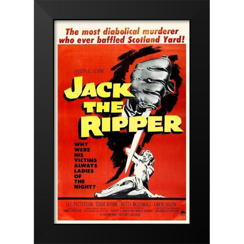 Jack The Ripper Black Modern Wood Framed Art Print by Hollywood Photo Archive