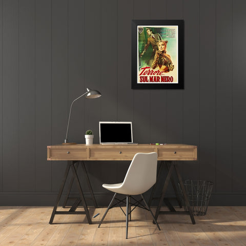 Italian - Journey Into Fear Black Modern Wood Framed Art Print by Hollywood Photo Archive