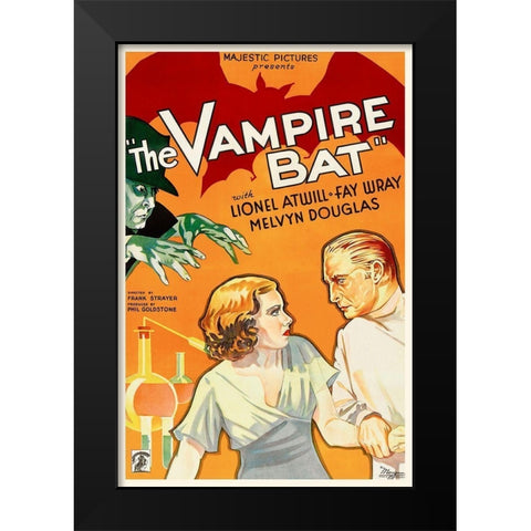 The Vampire Bat Black Modern Wood Framed Art Print by Hollywood Photo Archive