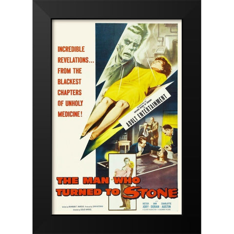The Man Who Turned To Stone Black Modern Wood Framed Art Print by Hollywood Photo Archive
