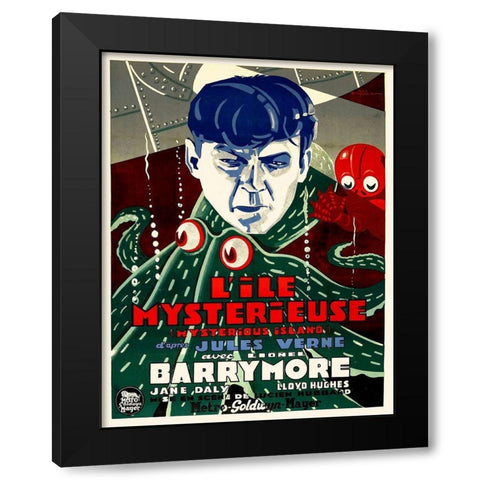 French - The Mysterious Island Black Modern Wood Framed Art Print by Hollywood Photo Archive
