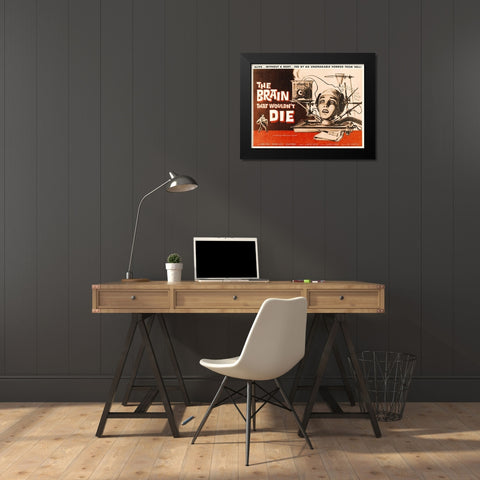 The Brain That Wouldnt Die Black Modern Wood Framed Art Print by Hollywood Photo Archive
