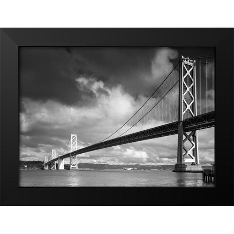 Bay Bridge San Francisco California Black Modern Wood Framed Art Print by Highsmith, Carol