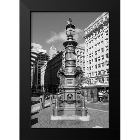 Lottas Fountain in San Francisco California Black Modern Wood Framed Art Print by Highsmith, Carol