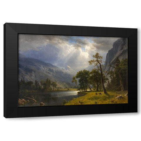 Mount Starr King Yosemite Black Modern Wood Framed Art Print with Double Matting by Bierstadt, Albert