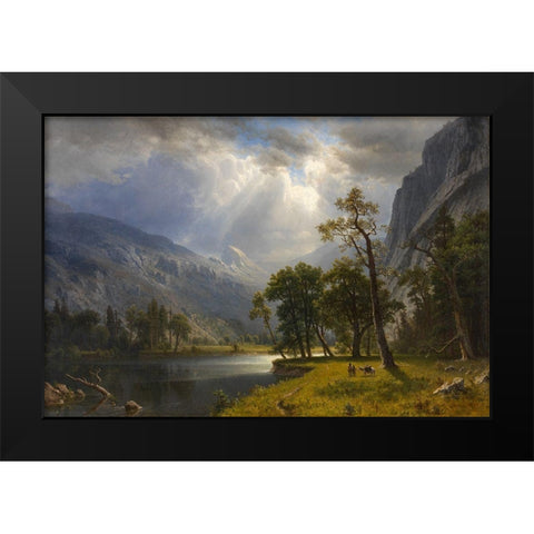 Mount Starr King Yosemite Black Modern Wood Framed Art Print by Bierstadt, Albert