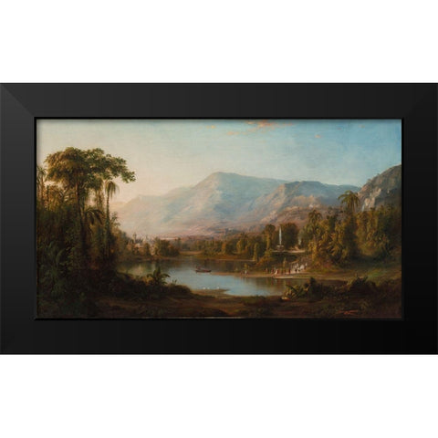 Vale of Kashmir Black Modern Wood Framed Art Print by Duncanson, Robert S.