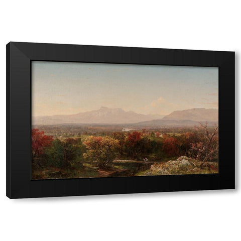 An October Day in the White Mountains Black Modern Wood Framed Art Print with Double Matting by Kensett, John Frederick