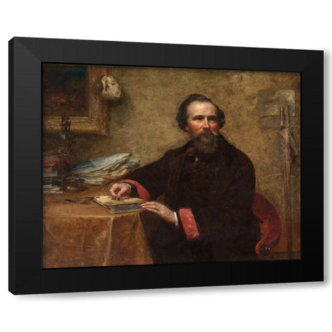 Portrait of Genio C Scott Black Modern Wood Framed Art Print with Double Matting by Johnson, Eastman