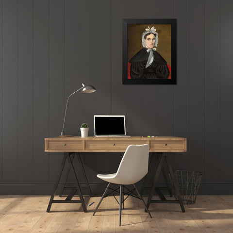 Sally Avery Olds Black Modern Wood Framed Art Print by Wade, Jeptha Homer