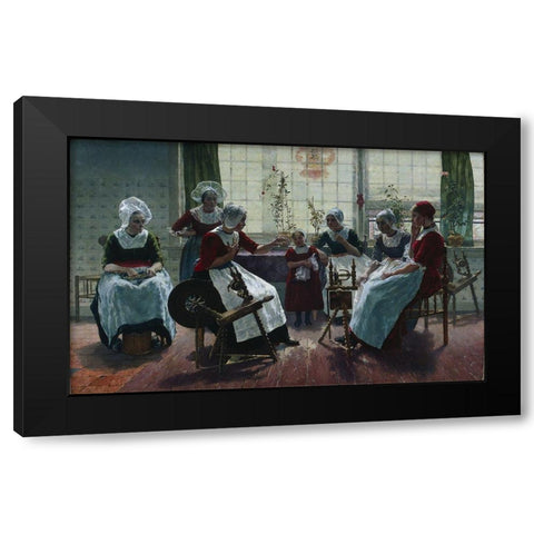 The Ghost Story Black Modern Wood Framed Art Print by McEwen, Walter
