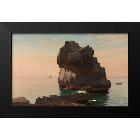 Capri Black Modern Wood Framed Art Print by Haseltine, William Stanley