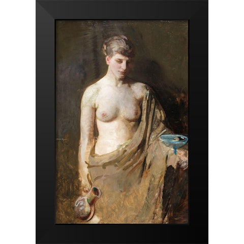 Hebe Black Modern Wood Framed Art Print by Thayer, Abbott Handerson