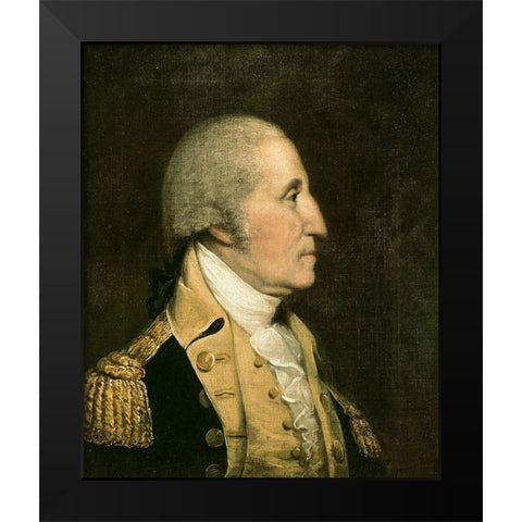 George Washington Black Modern Wood Framed Art Print by America 18th century