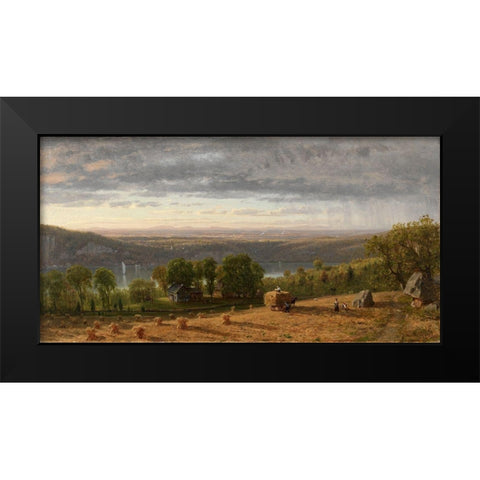 Landscape with Haywain Black Modern Wood Framed Art Print by Wittredge, Worthington