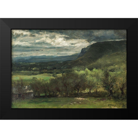 Montclair New Jersey Black Modern Wood Framed Art Print by Inness, George