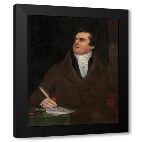 Colonel William Leete Stone Black Modern Wood Framed Art Print by Page, William