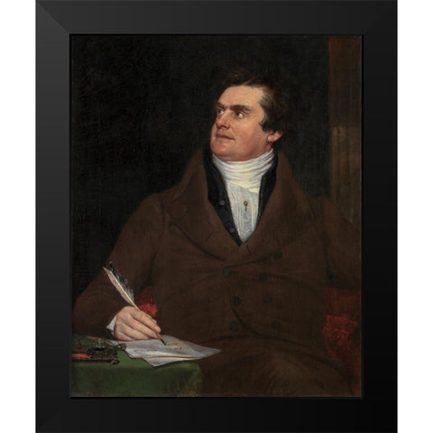 Colonel William Leete Stone Black Modern Wood Framed Art Print by Page, William