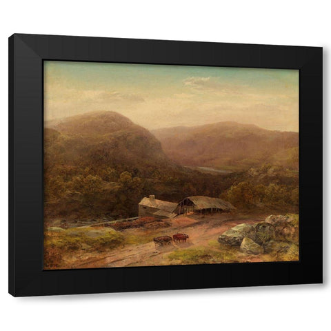In the Housatonic Valley Black Modern Wood Framed Art Print with Double Matting by Martin, Homer Dodge