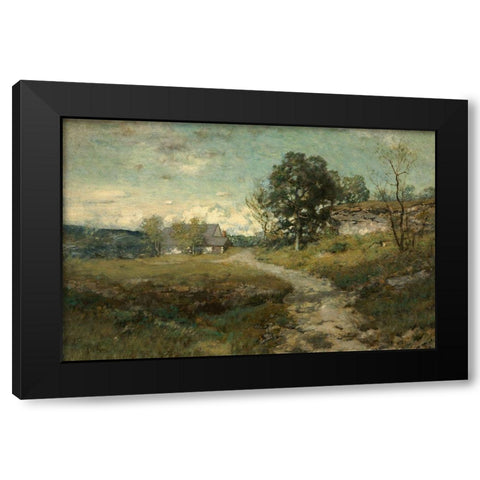 Arkville Landscape Black Modern Wood Framed Art Print with Double Matting by Wyant, Alexander H.