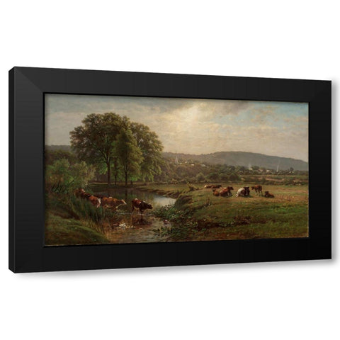 Morning in New England Black Modern Wood Framed Art Print by Hart, James McDougal