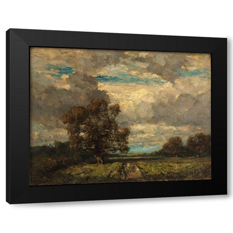 The Lone Sentinel Black Modern Wood Framed Art Print with Double Matting by Ranger, Henry Ward