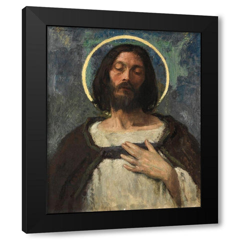 In the Woods Black Modern Wood Framed Art Print by Inness, George