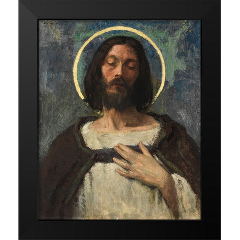 In the Woods Black Modern Wood Framed Art Print by Inness, George