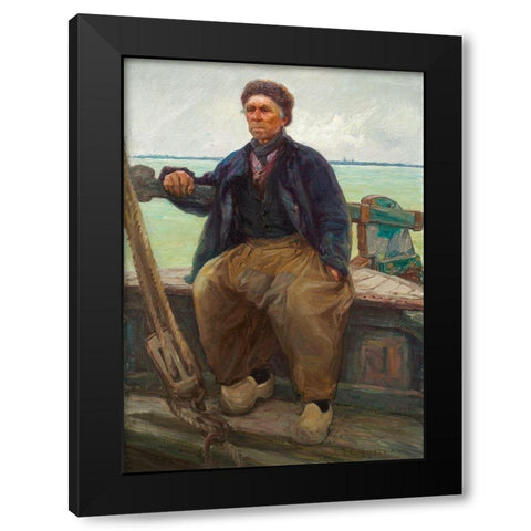 Christ Black Modern Wood Framed Art Print with Double Matting by Melchers, Gari