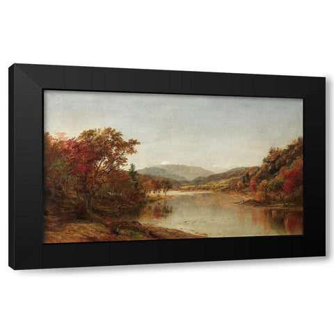 Mount Washington New Hampshire Black Modern Wood Framed Art Print with Double Matting by Cropsey, Jasper F.