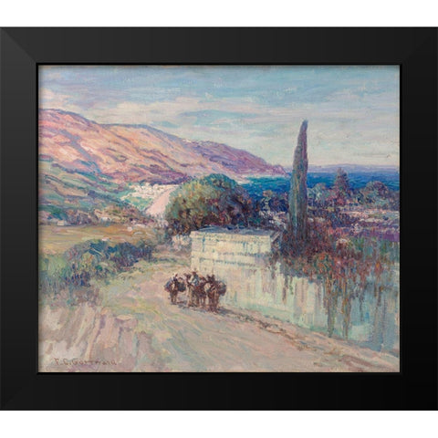 Italian Landscape Black Modern Wood Framed Art Print by Gottwald, Frederick