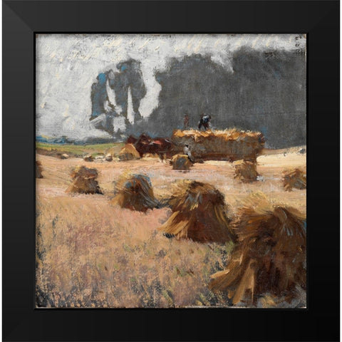 Harvest Time Black Modern Wood Framed Art Print by Keller, Henry