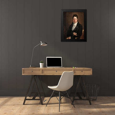 Thomas Abthorpe Cooper Black Modern Wood Framed Art Print by Jarvis, John Wesley