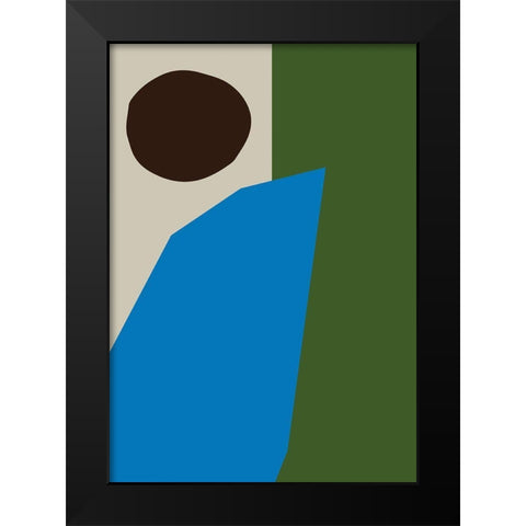 Color Blocks 04 Black Modern Wood Framed Art Print by Uppsala Studio