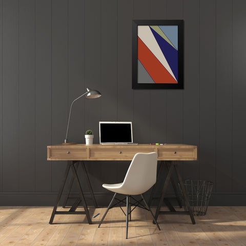 Color Blocks 05 Black Modern Wood Framed Art Print by Uppsala Studio