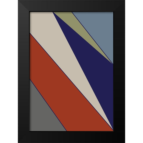 Color Blocks 05 Black Modern Wood Framed Art Print by Uppsala Studio