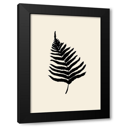 Fern Black Modern Wood Framed Art Print by Uppsala Studio