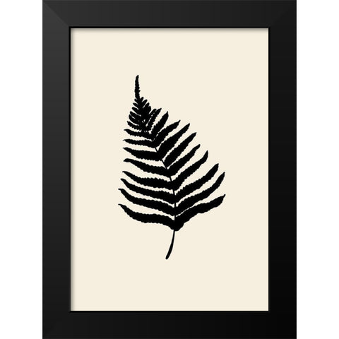 Fern Black Modern Wood Framed Art Print by Uppsala Studio
