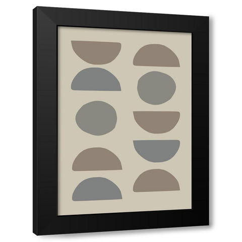 Organic Shapes 02 Black Modern Wood Framed Art Print by Uppsala Studio