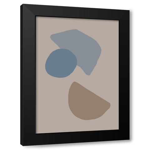 Organic Shapes 03 Black Modern Wood Framed Art Print by Uppsala Studio