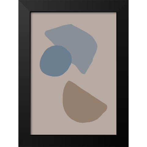 Organic Shapes 03 Black Modern Wood Framed Art Print by Uppsala Studio
