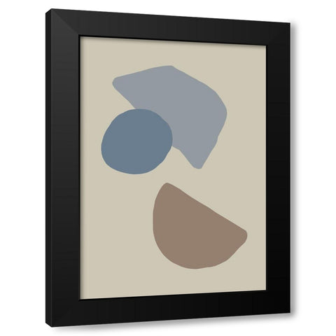 Organic Shapes 04 Black Modern Wood Framed Art Print with Double Matting by Uppsala Studio