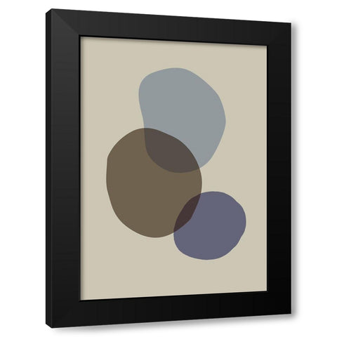 Organic Shapes 05 Black Modern Wood Framed Art Print by Uppsala Studio
