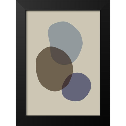 Organic Shapes 05 Black Modern Wood Framed Art Print by Uppsala Studio