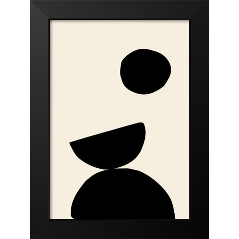 Organic Shapes 09 Black Modern Wood Framed Art Print by Uppsala Studio