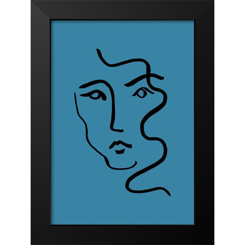 Portrait 02 Black Modern Wood Framed Art Print by Uppsala Studio